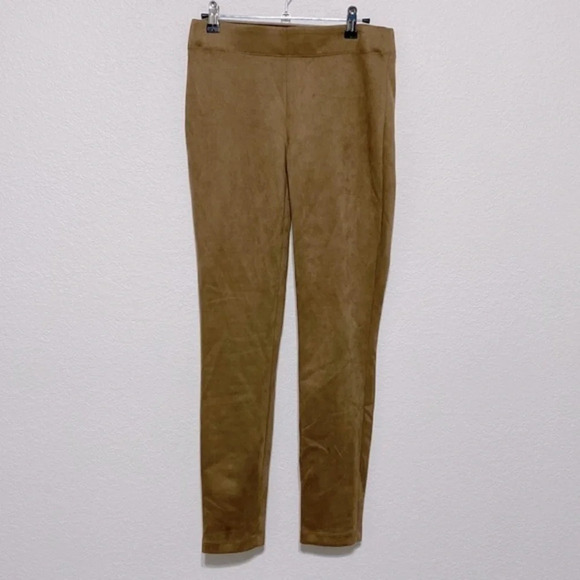 Max Studio NWT Camel Vicuna Faux Suede Leggings Size S - Picture 2 of 5